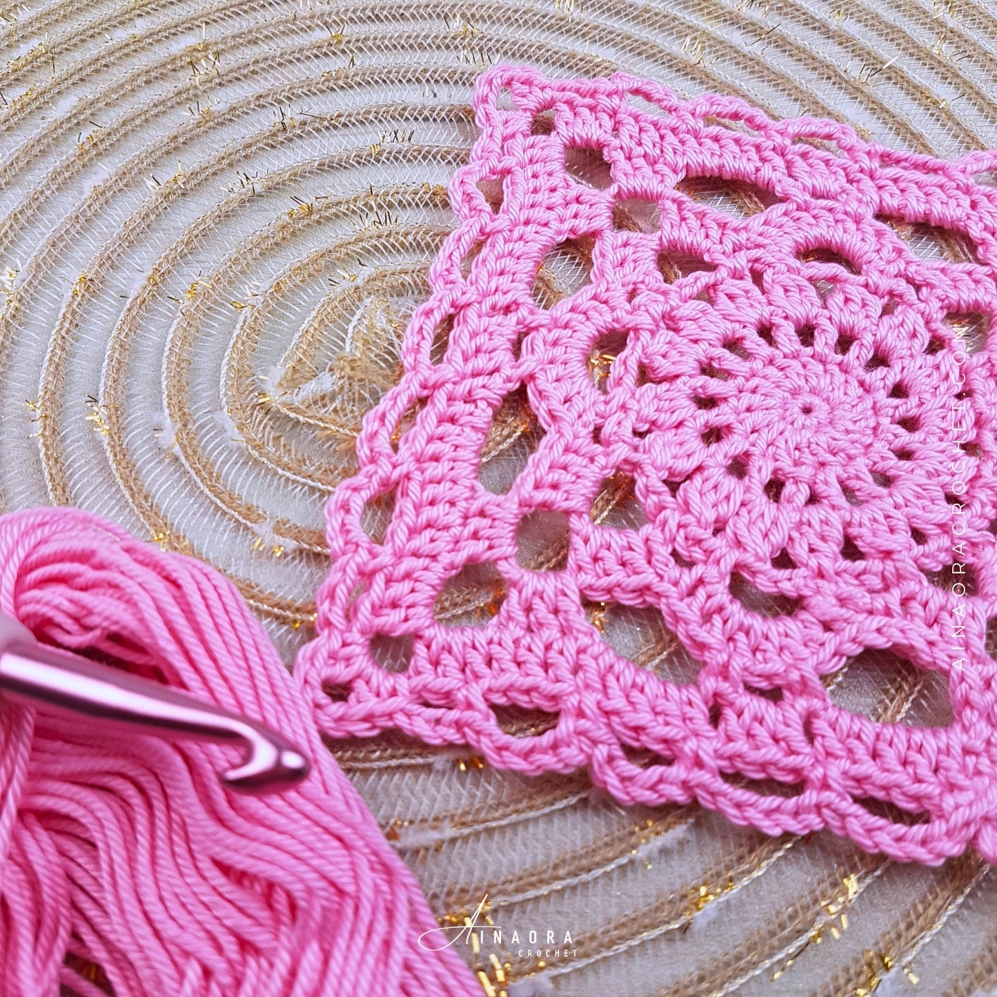 Cherry Blossom Square Crochet Pattern