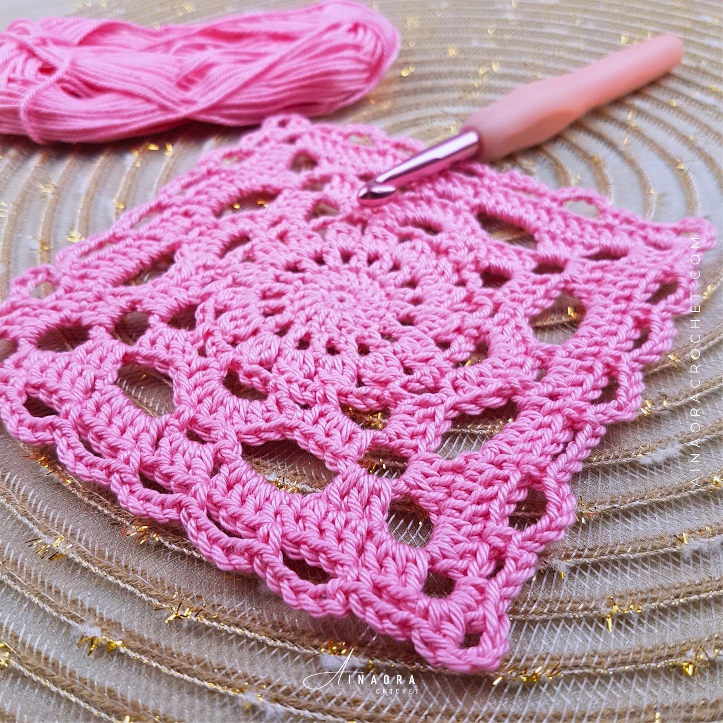 Cherry Blossom Square Crochet Pattern