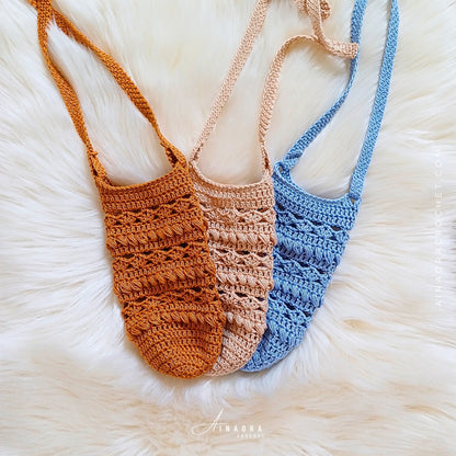 Shell Boho Bottle Crossbody Bag Crochet Pattern