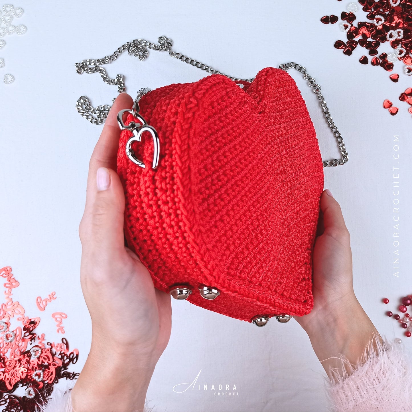 Heart Crossbody Bag Crochet Pattern