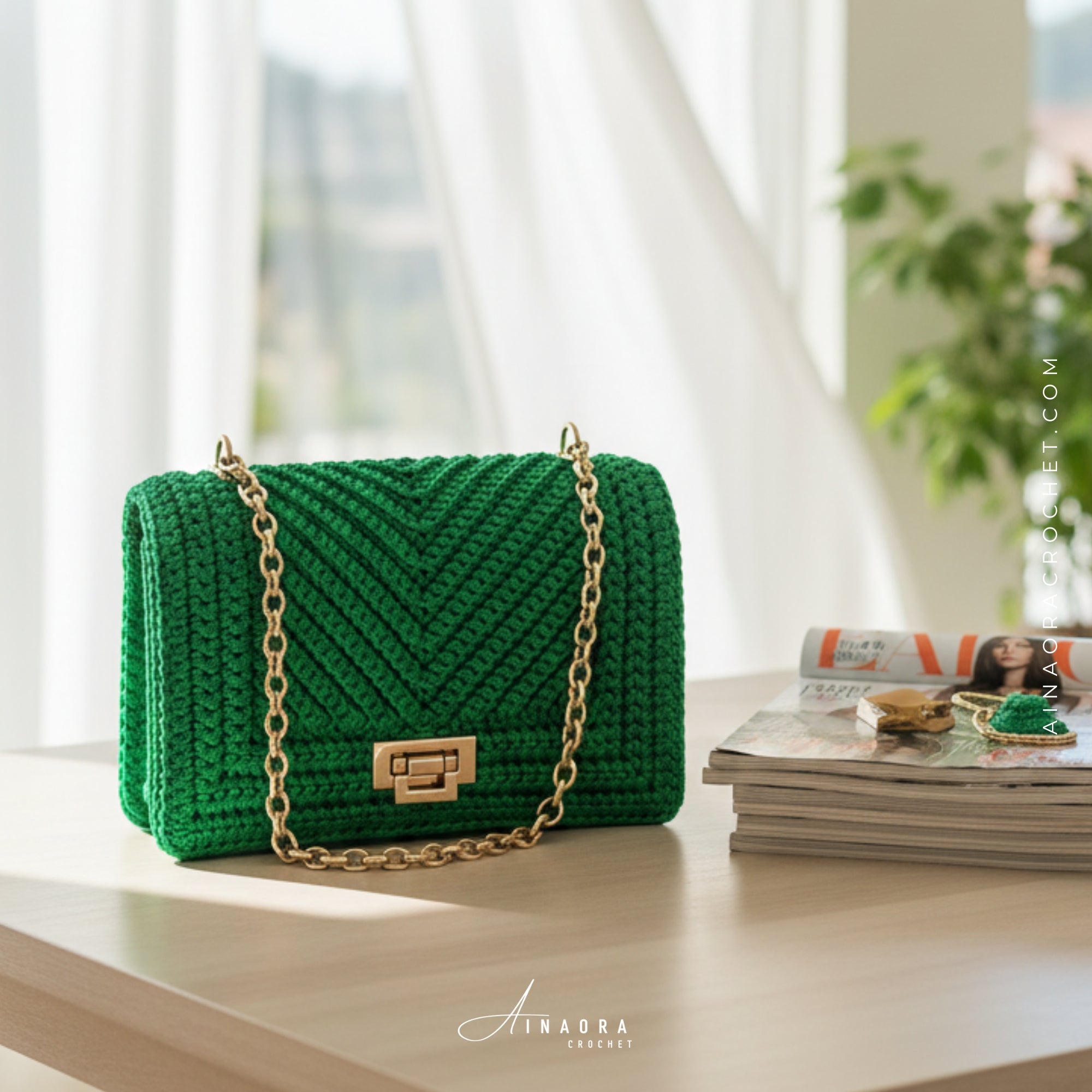 Crochet Bag Pattern PDF Bag Crochet Video Tutorial Crochet Bag DIY Crochet Handbag Elegant Crochet Purse Pattern Video Tutorial Bag