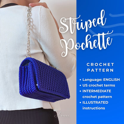 Striped Pochette Crochet Pattern