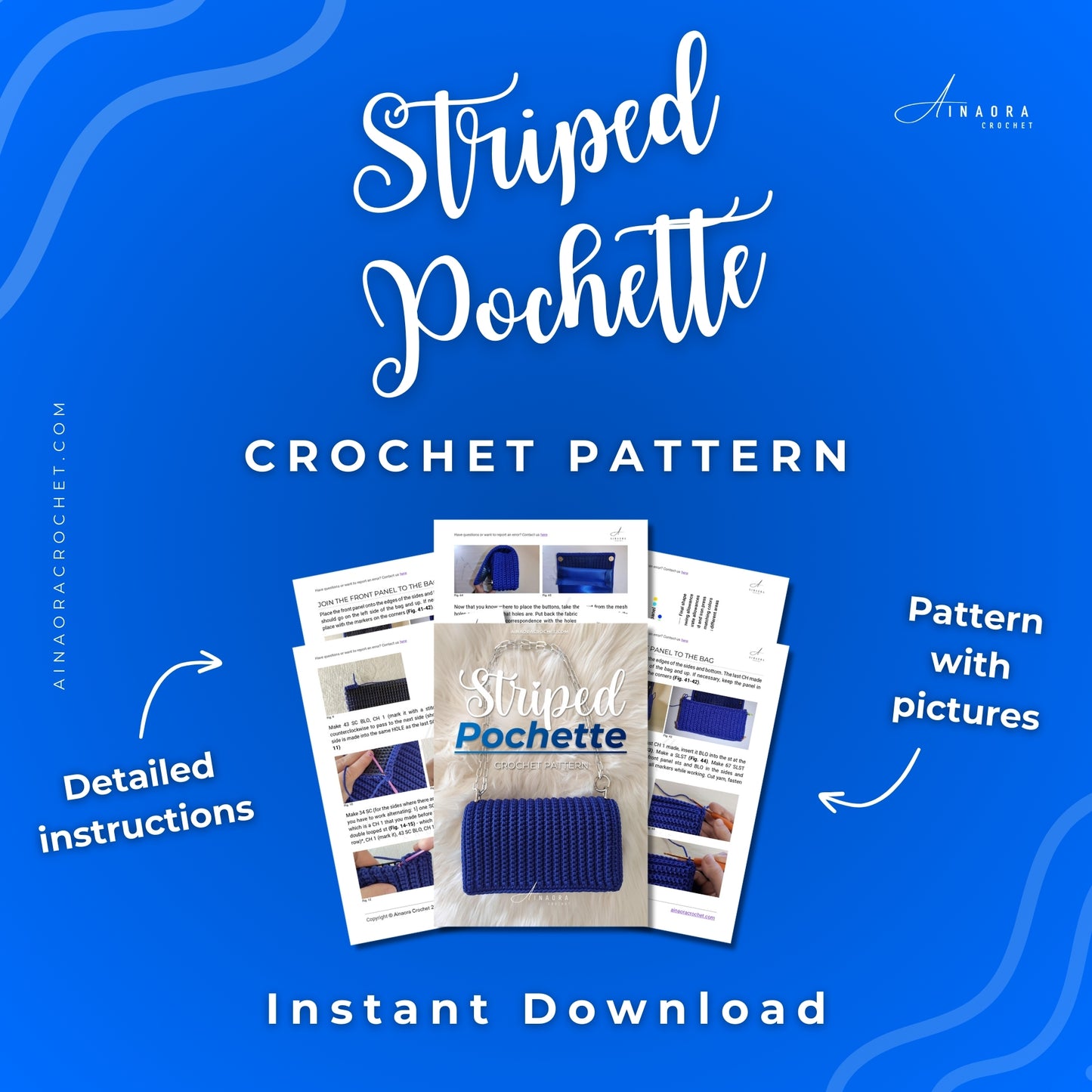 Striped Pochette Crochet Pattern