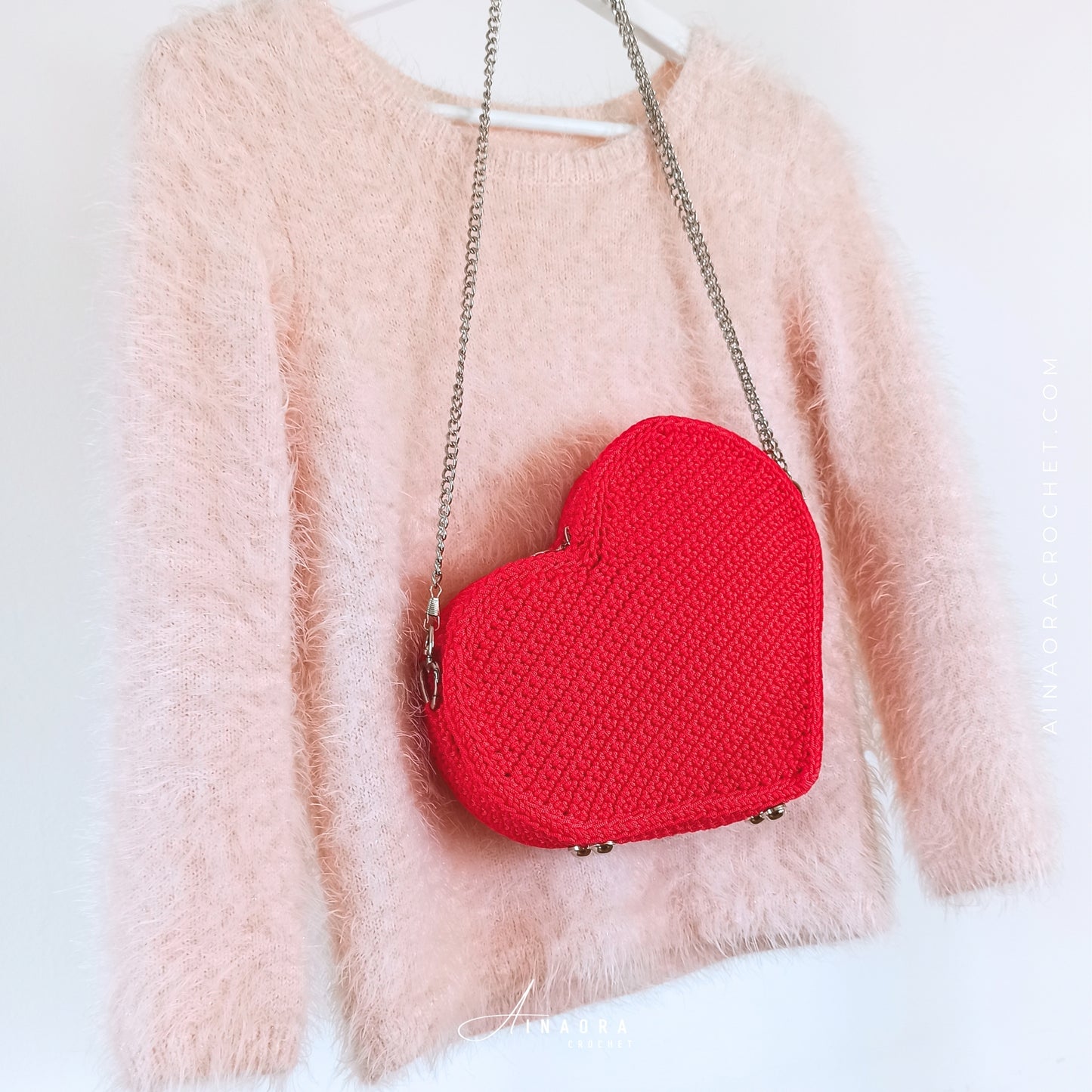 Heart Crossbody Bag Crochet Pattern