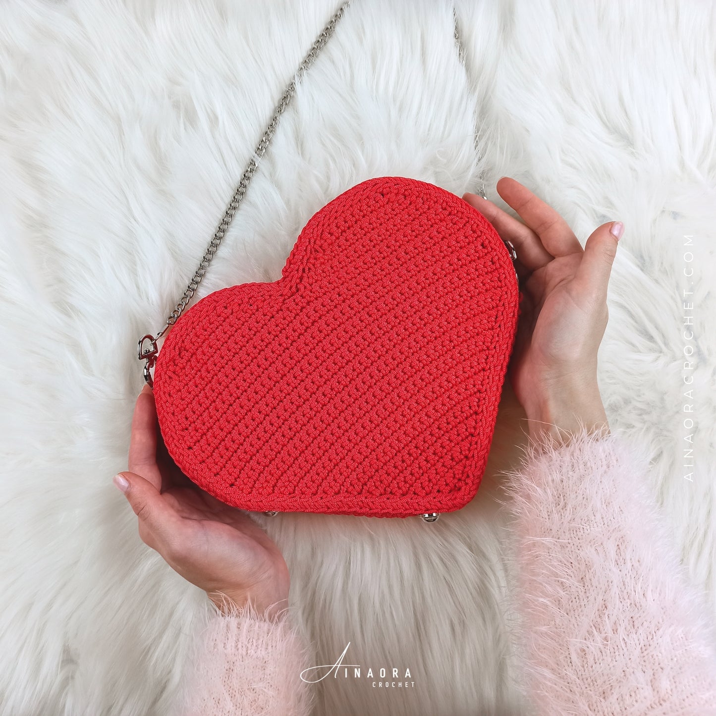 Heart Crossbody Bag Crochet Pattern