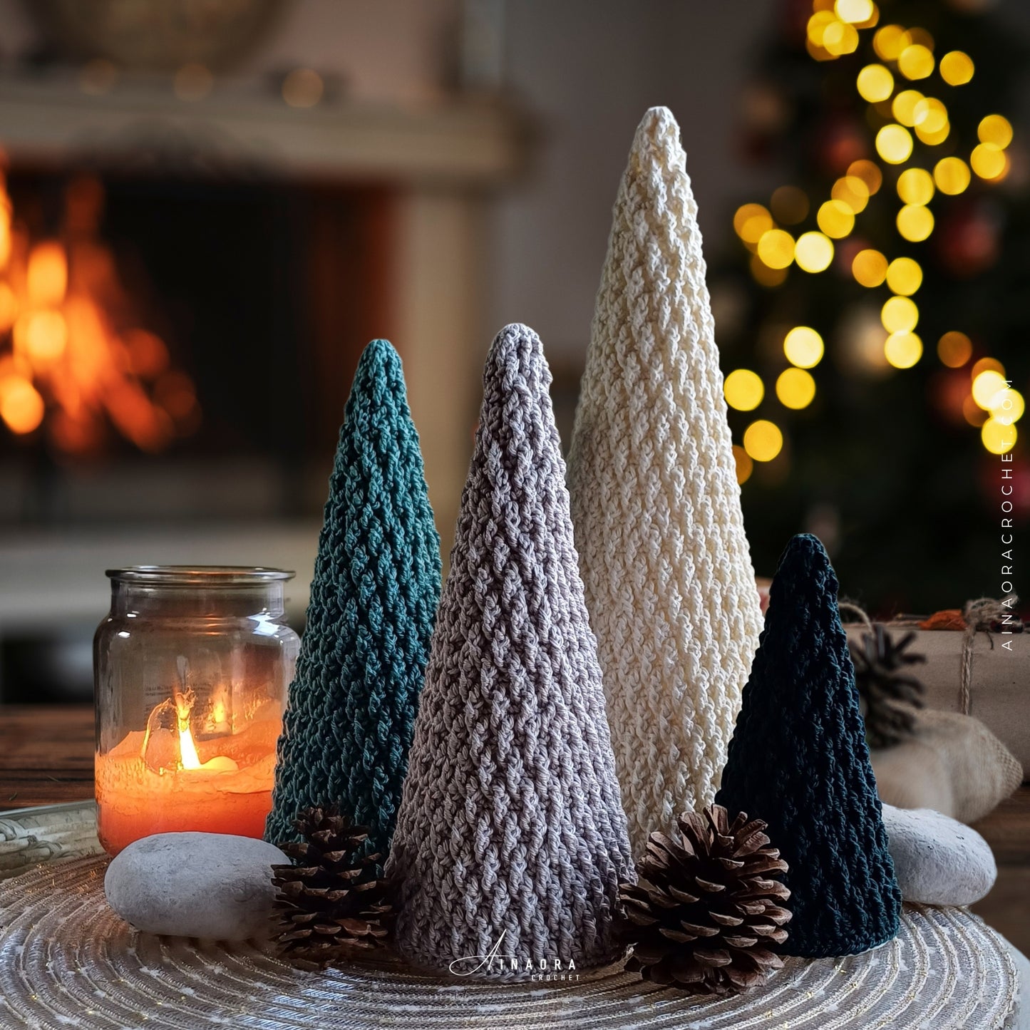 Alpine Cone Trees Crochet Pattern