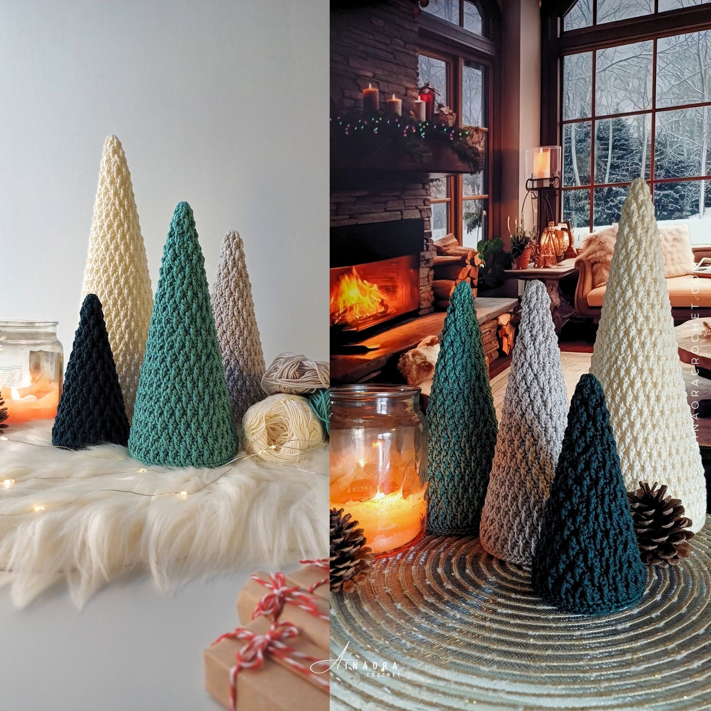 Alpine Cone Trees Crochet Pattern