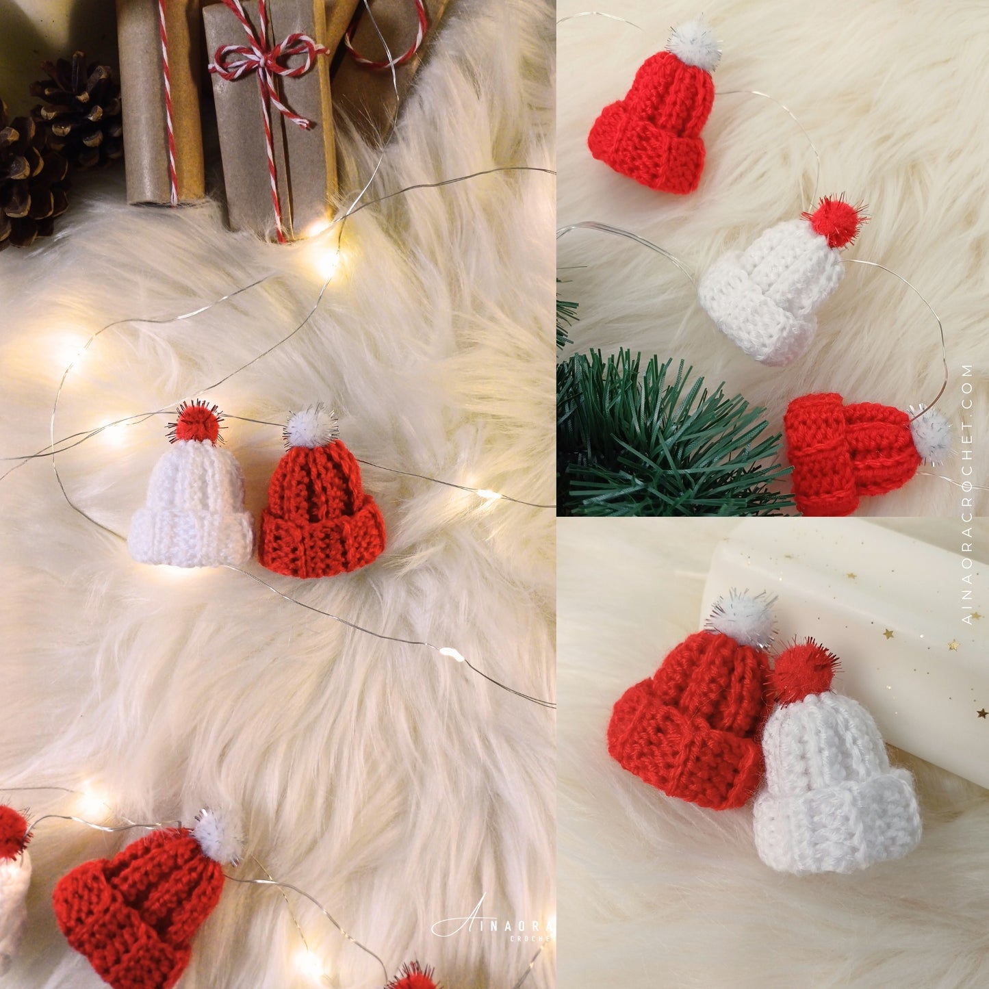 Crochet Tiny Beanies Ornaments Crochet Pattern