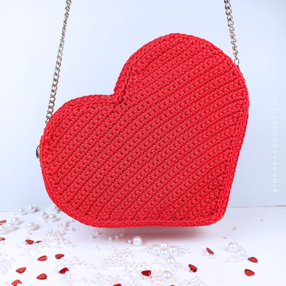 Heart Crossbody Bag Crochet Pattern