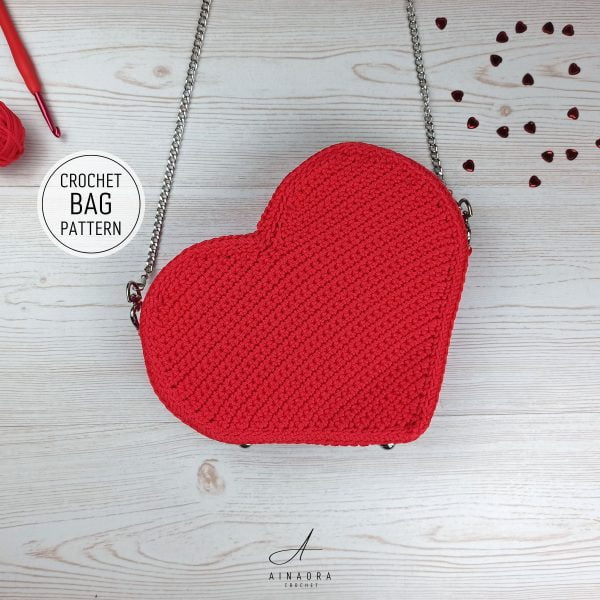 PATTERN ONLY: Inverted Hearts Crochet Bag 